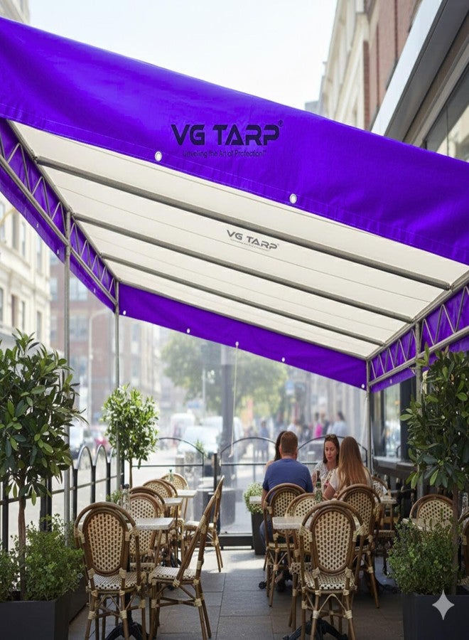 VG TARP PUR/WHI غطاء من القماش المشمع 6X9 - Image 2